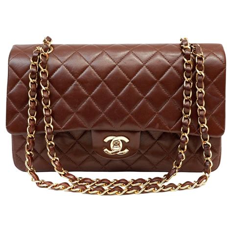 dark brown chanel classic flap|chanel black flap bag.